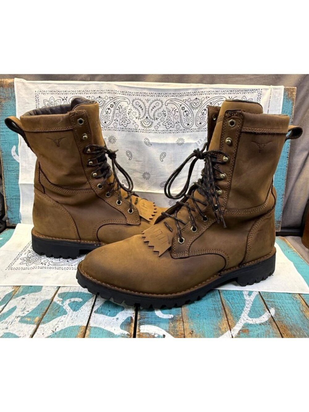 Danner Longhorn Rugged Roper GTX Waterproof Vibram Boots 44764 Men 11.5D Worn 2X